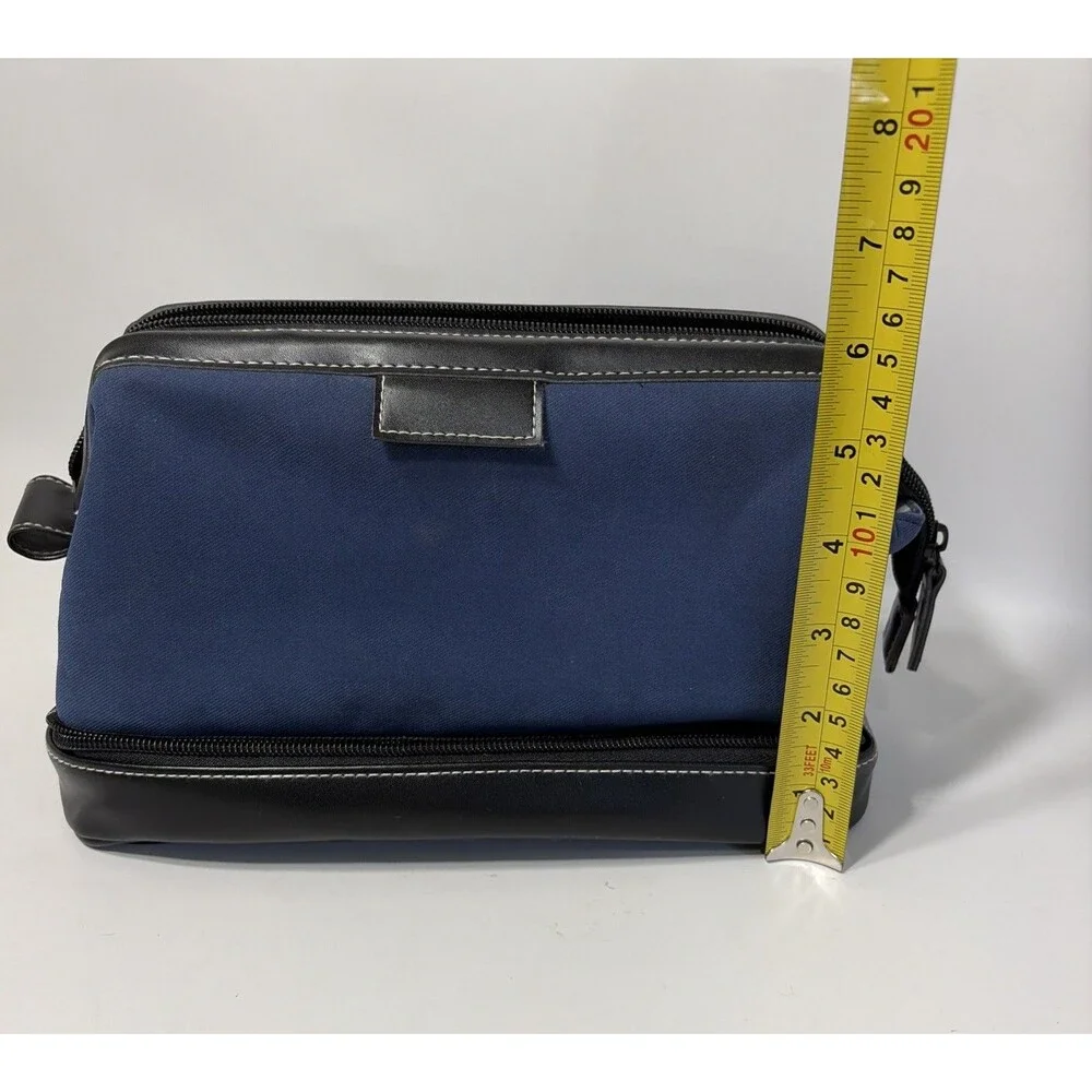 RARE Vintage Graham Webb Promotional Toiletry/Cosmetic Bag  Blue/Black EUC